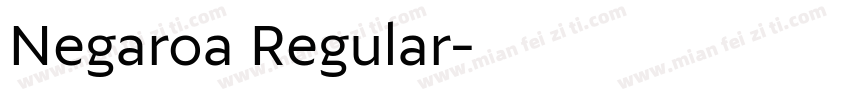 Negaroa Regular字体转换